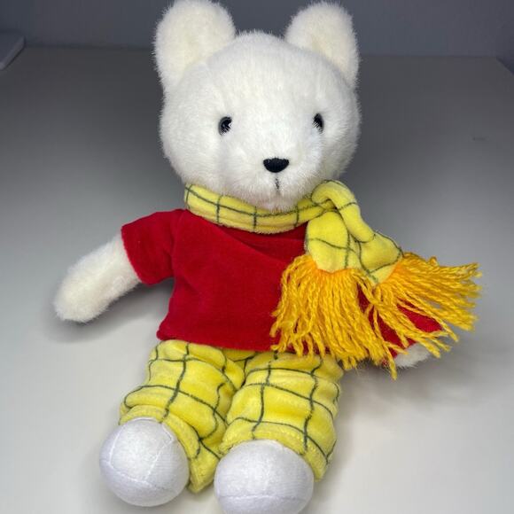 Vintage Rupert the Bear Plush Ganz Bros Heritage Collection 11” White Teddy READ - Picture 1 of 13